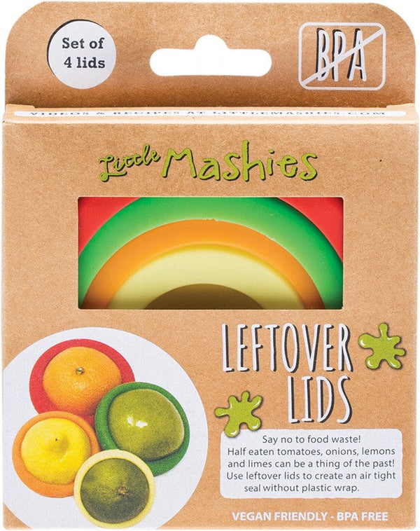 LITTLE MASHIES Reusable Leftover Lids  Pack Of 4 4