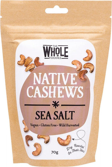 The Whole Foodies Native Cashews Sea Salt 70g