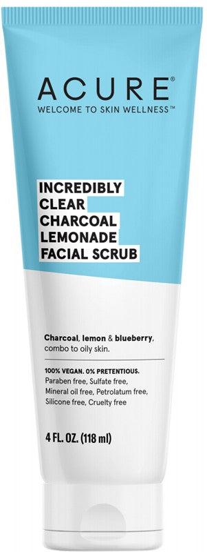 ACURE Incredibly Clear Charcoal Facial Scrub 118ml