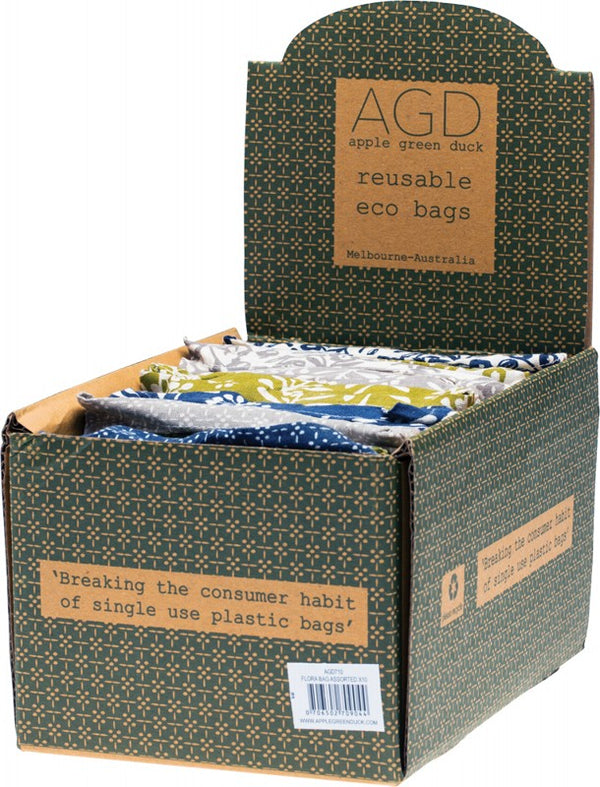 APPLE GREEN DUCK Reusable Shopping Bag - Flora  Mixed Design (53cmx32cmx20cm) 10