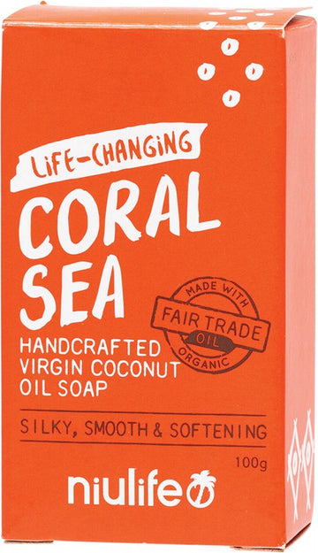 Niulife Coconut Oil Soap Coral Sea 100g