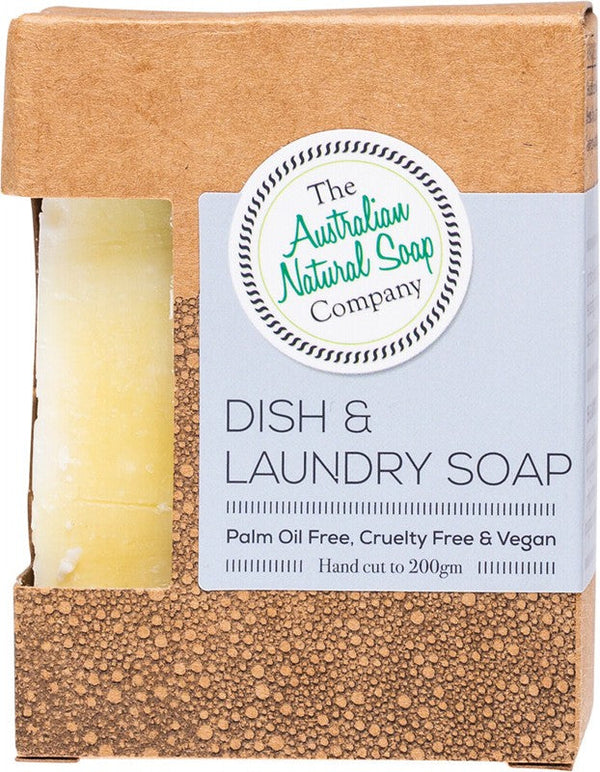 Australian Natural Soap CO Dish & Laundry Soap Bar 200g