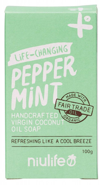Niulife Coconut Oil Soap Peppermint 100g