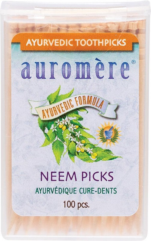 AUROMERE Toothpicks  Neem Picks (Peppermint) 100