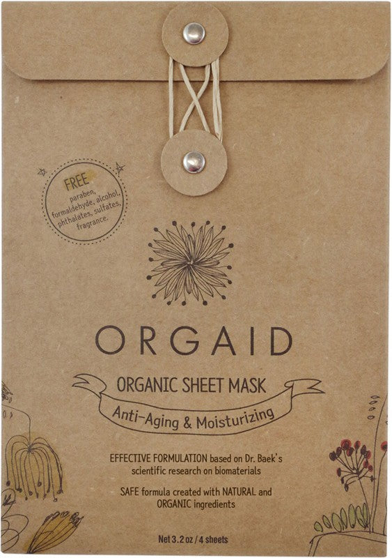 Orgaid Organic Sheet Mask Anti-Aging & Moisturizing 4x24ml