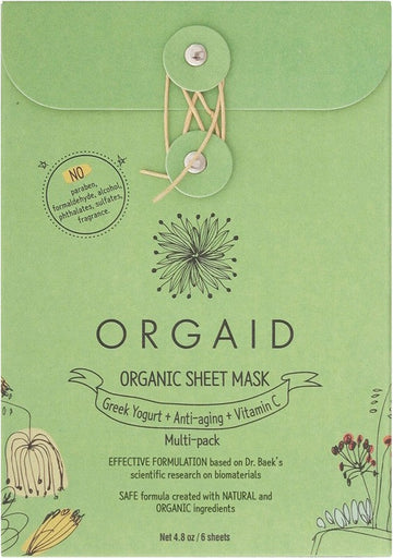 Orgaid Organic Sheet Mask Firming, Anti-Aging + Vitamin C 6x24ml