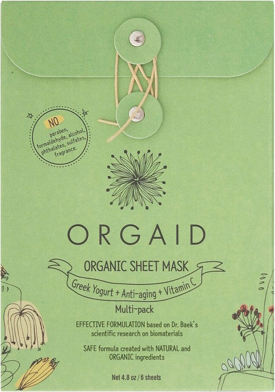 Orgaid Organic Sheet Mask Firming, Anti-Aging + Vitamin C 6x24ml