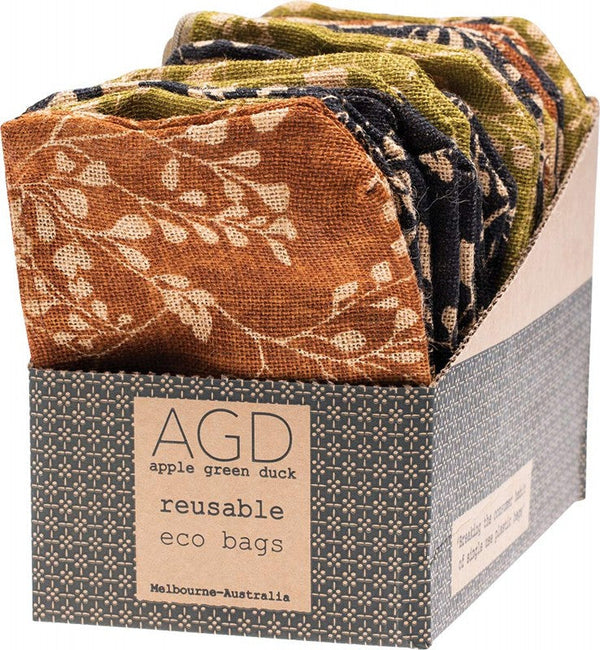 APPLE GREEN DUCK Reusable Purse - Jute  Mixed Colours (20cmx15cmx5cm) 21