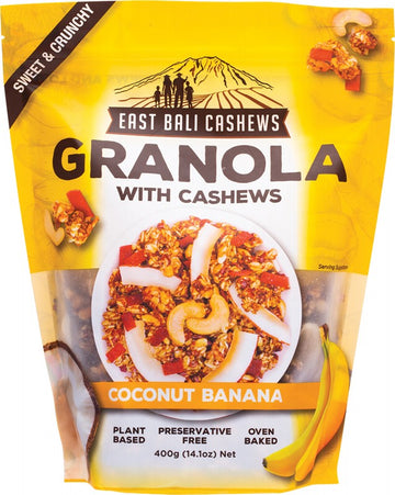 EAST BALI CASHEWS Granola  Coconut Banana 400g