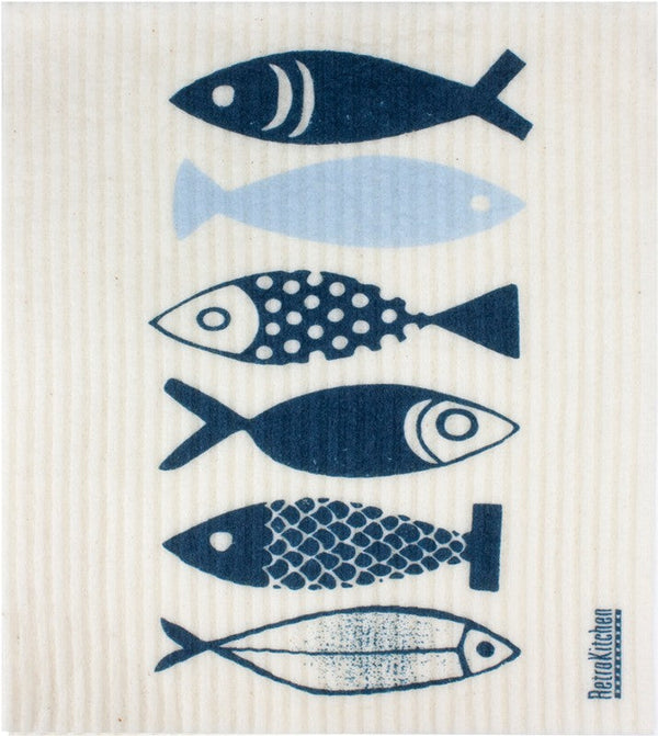 Retrokitchen 100% Compostable Sponge Cloth Fish 1