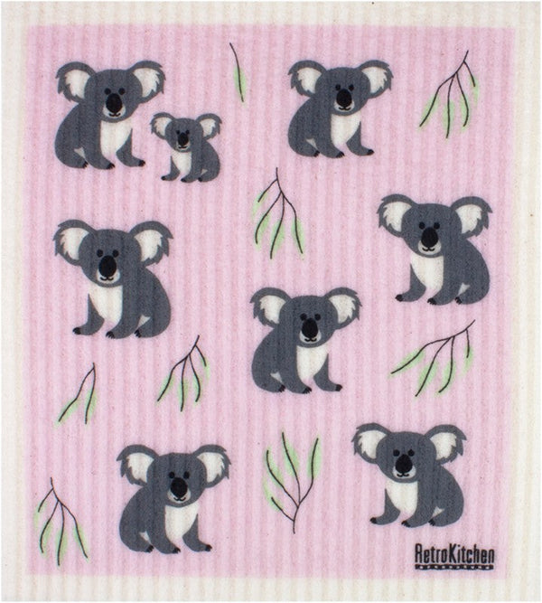 Retrokitchen 100% Compostable Sponge Cloth Koalas