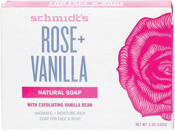 SCHMIDT'S Natural Soap  Rose + Vanilla 142g