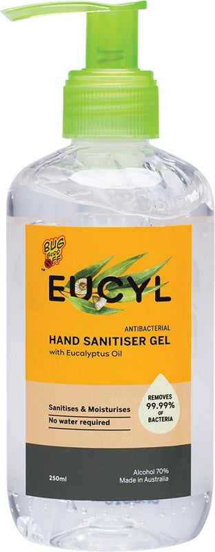 Bug-Grrr Off EUCYL Hand Sanitiser Gel with Eucalyptus 250ml