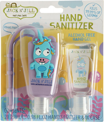 JACK N' JILL Hand Sanitizer & Holder  Alcohol Free - Unicorn 2x29ml