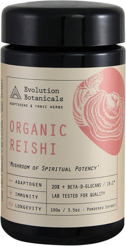 Evolution Botanicals Reishi Extract Organic 16:1 Spiritual Potency 100g