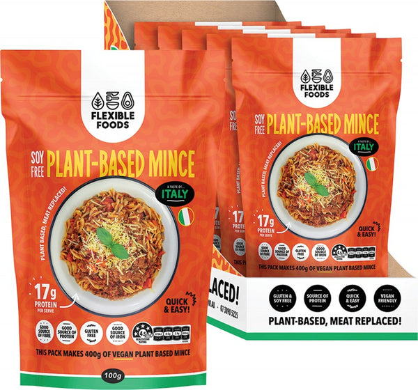FLEXIBLE FOODS Soy Free Plant-Based Mince  A Taste Of Italy 5x100g