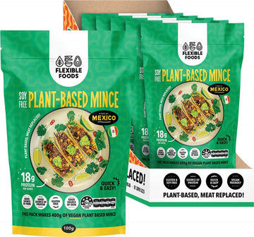 FLEXIBLE FOODS Soy Free Plant-Based Mince  A Taste Of Mexico 5x100g