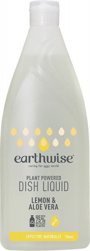 Earthwise Dish Liquid Lemon & Aloe Vera 750ml