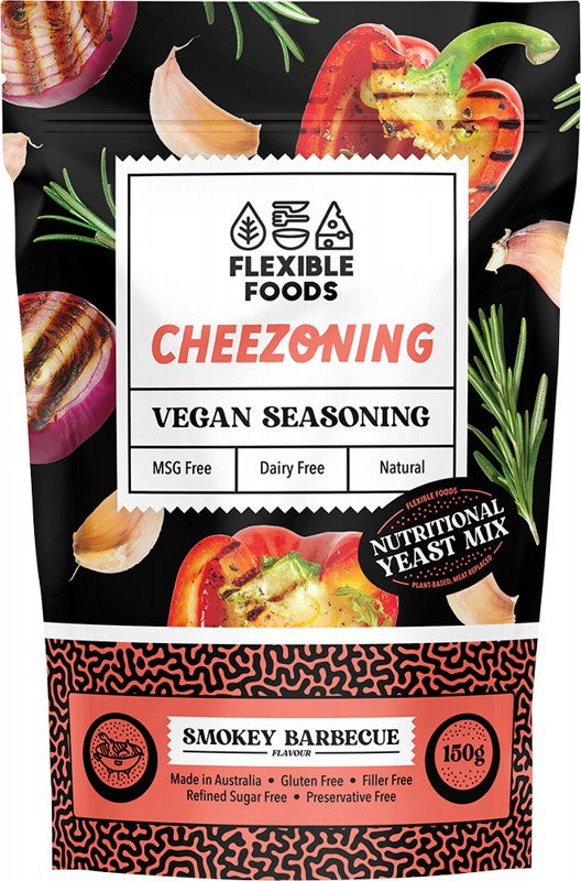 FLEXIBLE FOODS Cheezoning Vegan Seasoning  Smokey Barbecue 150g