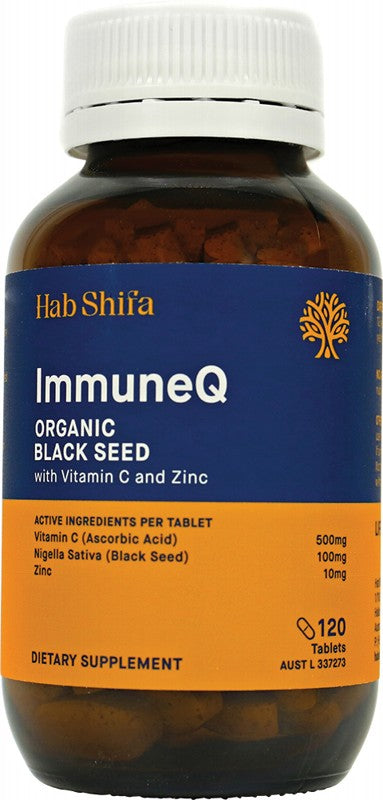 Hab Shifa ImmuneQ Organic Black Seed Tablets 120 Tabs