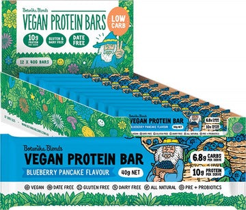 BOTANIKA BLENDS Vegan Protein Bars  Blueberry Pancake 12x40g