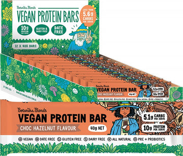 BOTANIKA BLENDS Vegan Protein Bars  Choc Hazelnut 12x40g