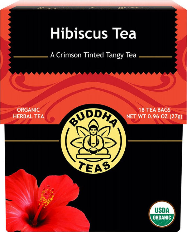 Buddha Teas Organic Herbal Tea Bags Hibiscus Tea 18pk