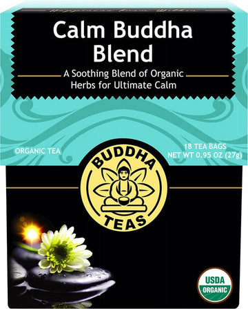 Buddha Teas Organic Herbal Tea Bags Calm Buddha Blend 18pk