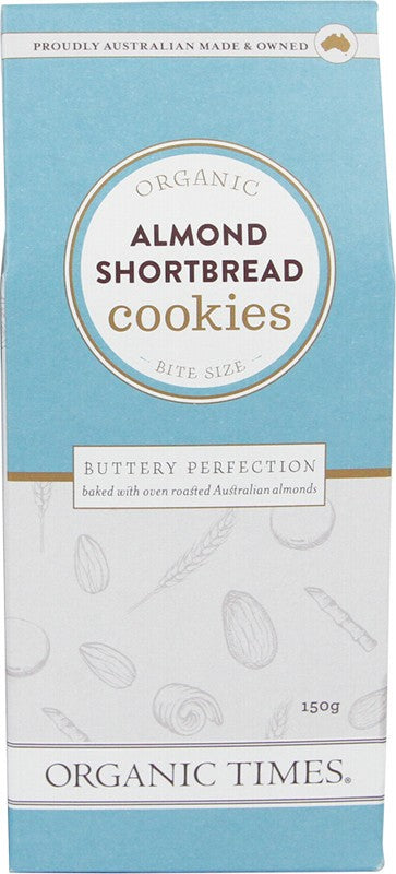 Organic Times Cookies Almond Shortbread 150g