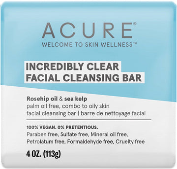 ACURE Incredibly Clear Facial Cleansing Bar 113g