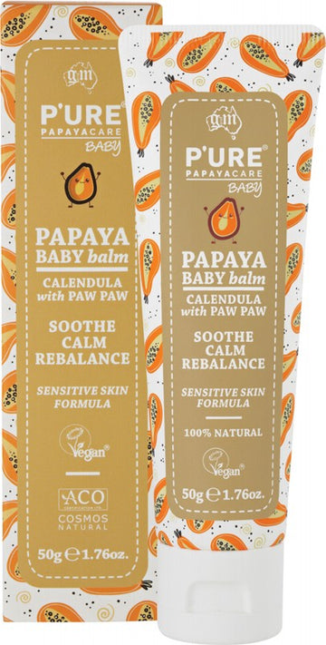 P'URE PAPAYACARE Papaya Baby Balm  Calendula With Paw Paw 50g
