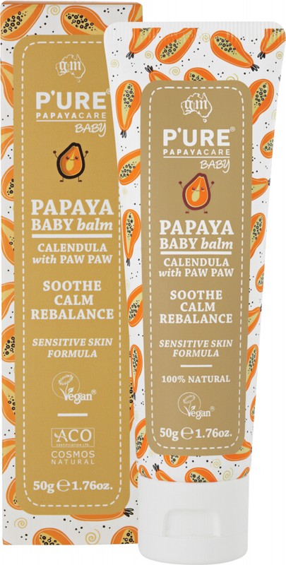 P'URE PAPAYACARE Papaya Baby Balm  Calendula With Paw Paw 50g