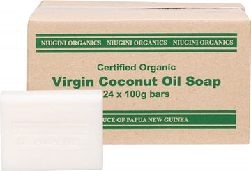 NIUGINI ORGANICS Virgin Coconut Oil Soap (unboxed)  Lavender 24x125g