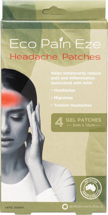 Byron Naturals Eco Pain Headache Gel Patches 4pk
