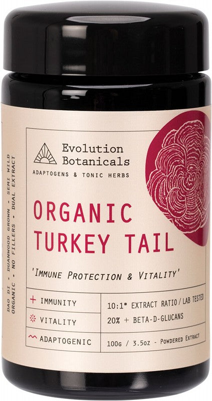 Evolution Botanicals Turkey Tail Extract Organic 10:1 Immune Protection 100g