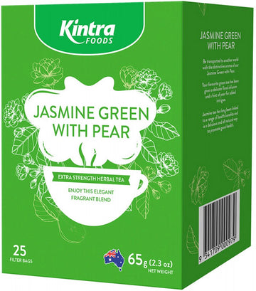 Kintra Foods Herbal Tea Bags Jasmine Green with Pear 25pk