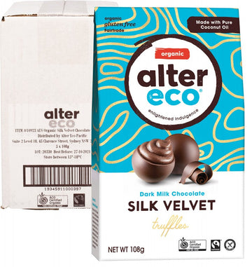 ALTER ECO Chocolate (Organic)  Dark Milk Silk Velvet Truffles 5x108g