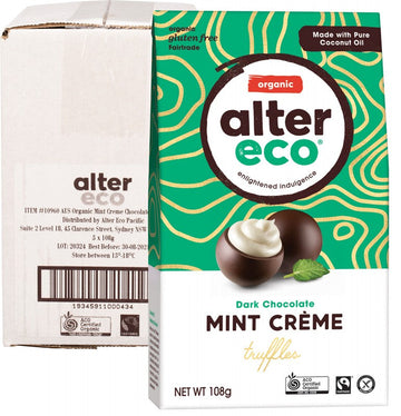 ALTER ECO Chocolate (Organic)  Dark Mint Creme Truffles 5x108g