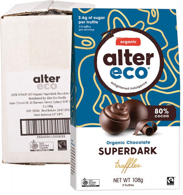 ALTER ECO Chocolate (Organic)  Superdark Cacao Truffles 5x108g