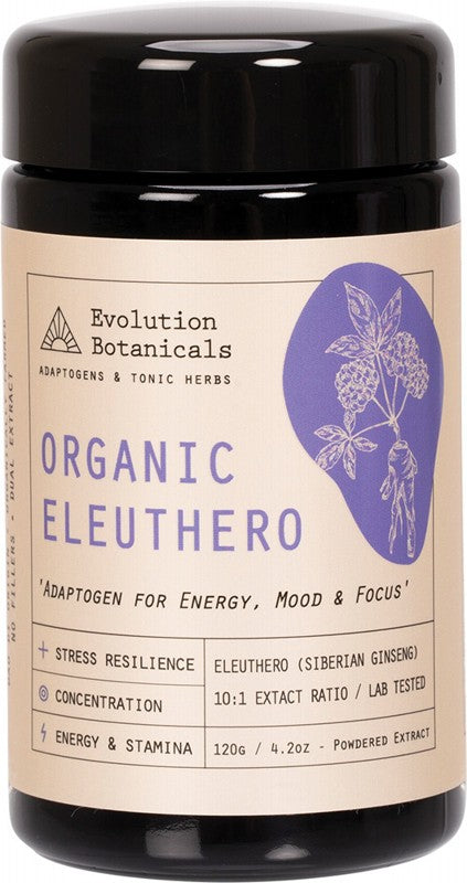 Evolution Botanicals Eleuthero Extract Organic 10:1 Energy Mood & Focus 120g