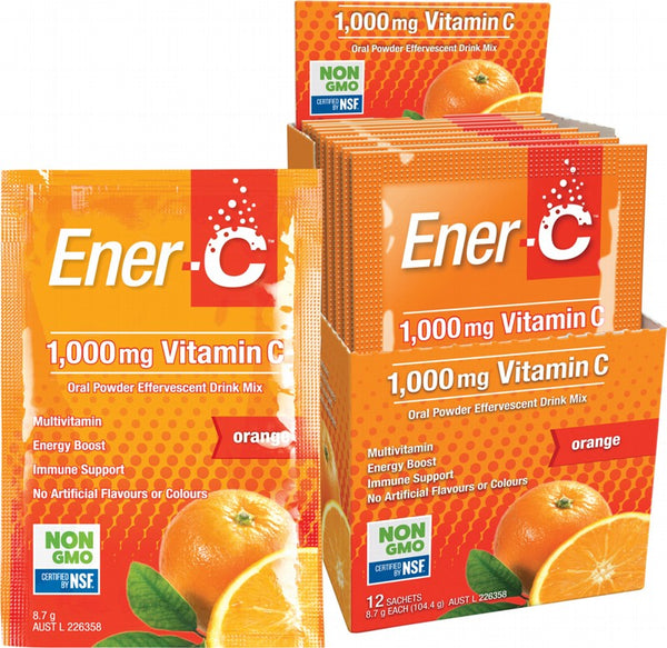 Martin & Pleasance Ener-C 1000mg Vitamin C Drink Mix Orange Sachets 12pk