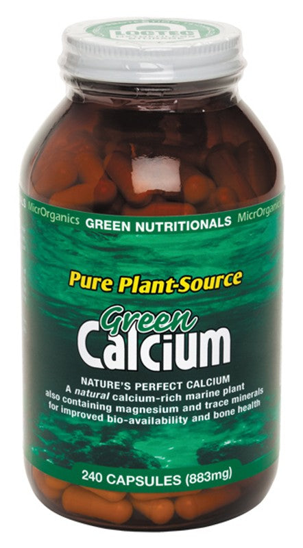 Green Nutritionals Green Calcium Vegan Capsules 600mg 240 Caps