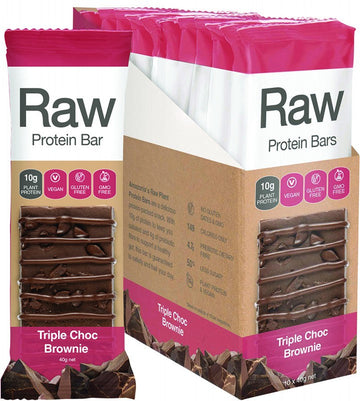 AMAZONIA Raw Protein Bar  Triple Choc Brownie 10x40g