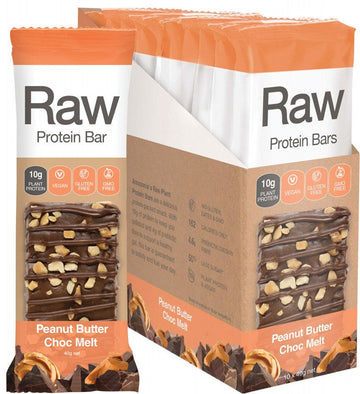 AMAZONIA Raw Protein Bar  Peanut Butter Choc Melt 10x40g