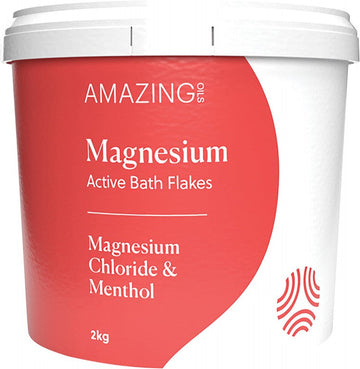 Amazing Oils Magnesium Active Bath Flakes Mag Chloride & Menthol 2kg