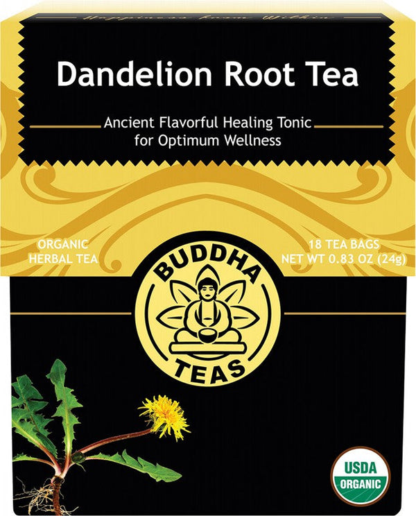 Buddha Teas Organic Herbal Tea Bags Dandelion Root Tea 18pk