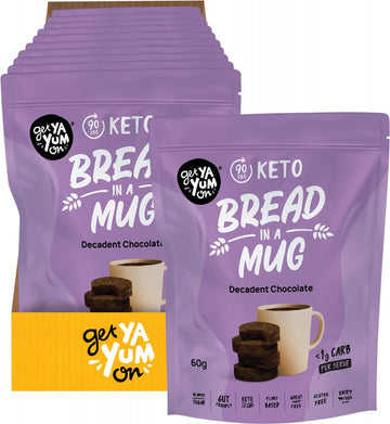 GET YA YUM ON Keto Bread In A Mug  Decadent Chocolate 10x60g