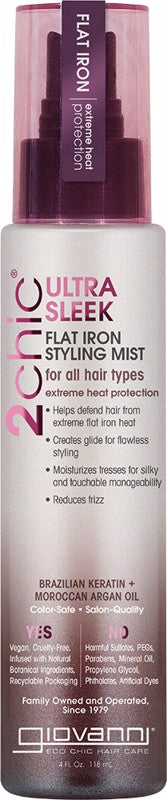 Giovanni Styling Mist Flat Iron 2chic Ultra Sleek All Hair 118ml