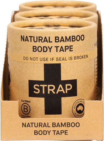 STRAP Rigid Bamboo Body Tape  Natural - 5cm X 5metre Roll 3