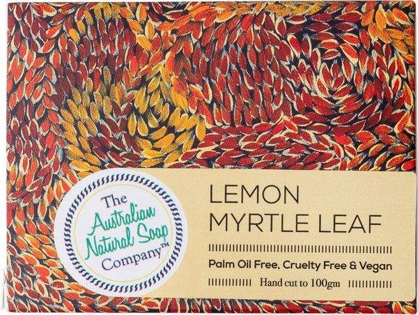 Australian Natural Soap CO Australian Bush Soap Lemon Myrtle Leaf 100g